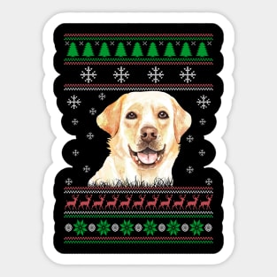Labrador Retriever Ugly Christmas Sweater Funny Dog Lover Owner Gifts Sticker